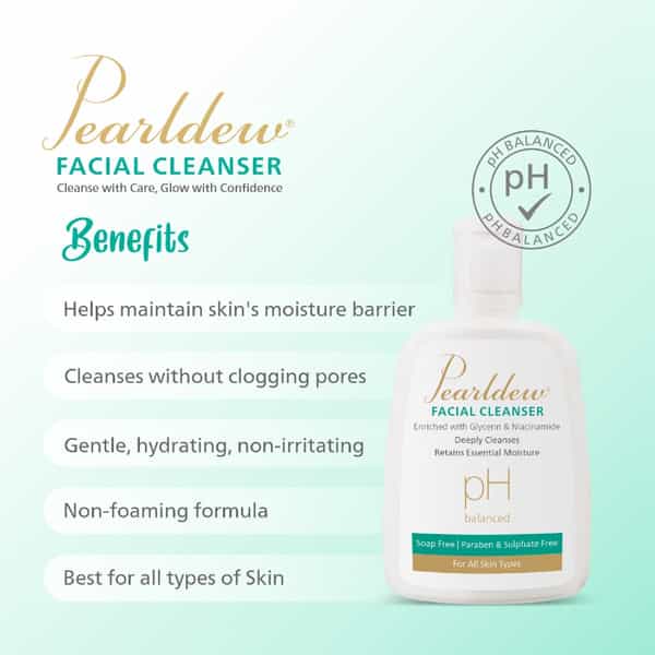 Pearldew Facial Cleanser All Skin Types|Paraben-Free| Ph Balanced - 125 Ml Of Pack 3