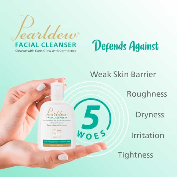 Pearldew Facial Cleanser All Skin Types|Paraben-Free| Ph Balanced - 125 Ml Of Pack 3