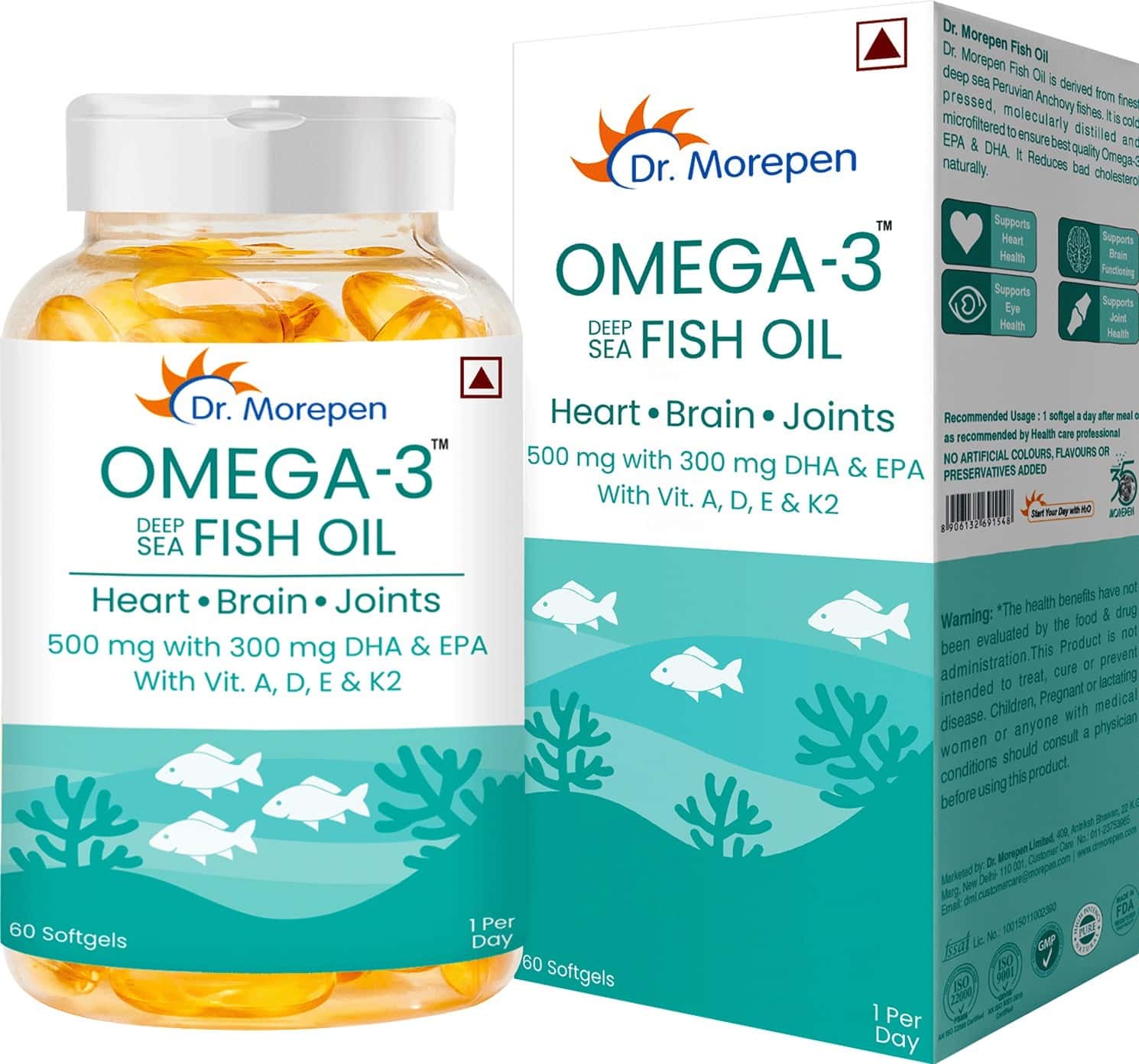 Buy DR. MOREPEN OMEGA 3 DEEP SEA FISH OIL CAPSULES FOR HEALTHY HEART