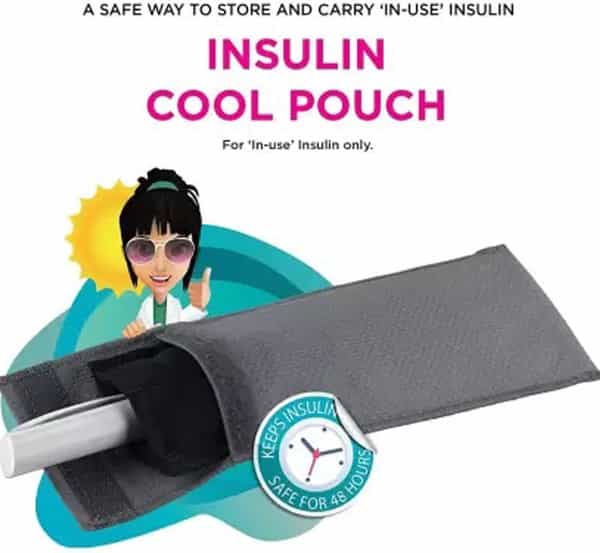Arkray Original Insulin Cooling Travelling Pouch For Diabetics (Uno) - 1 Black Travel Case Pack