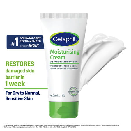 Cetaphil Moisturising Cream For Dry To Normal & Sensitive Skin 100 Gm