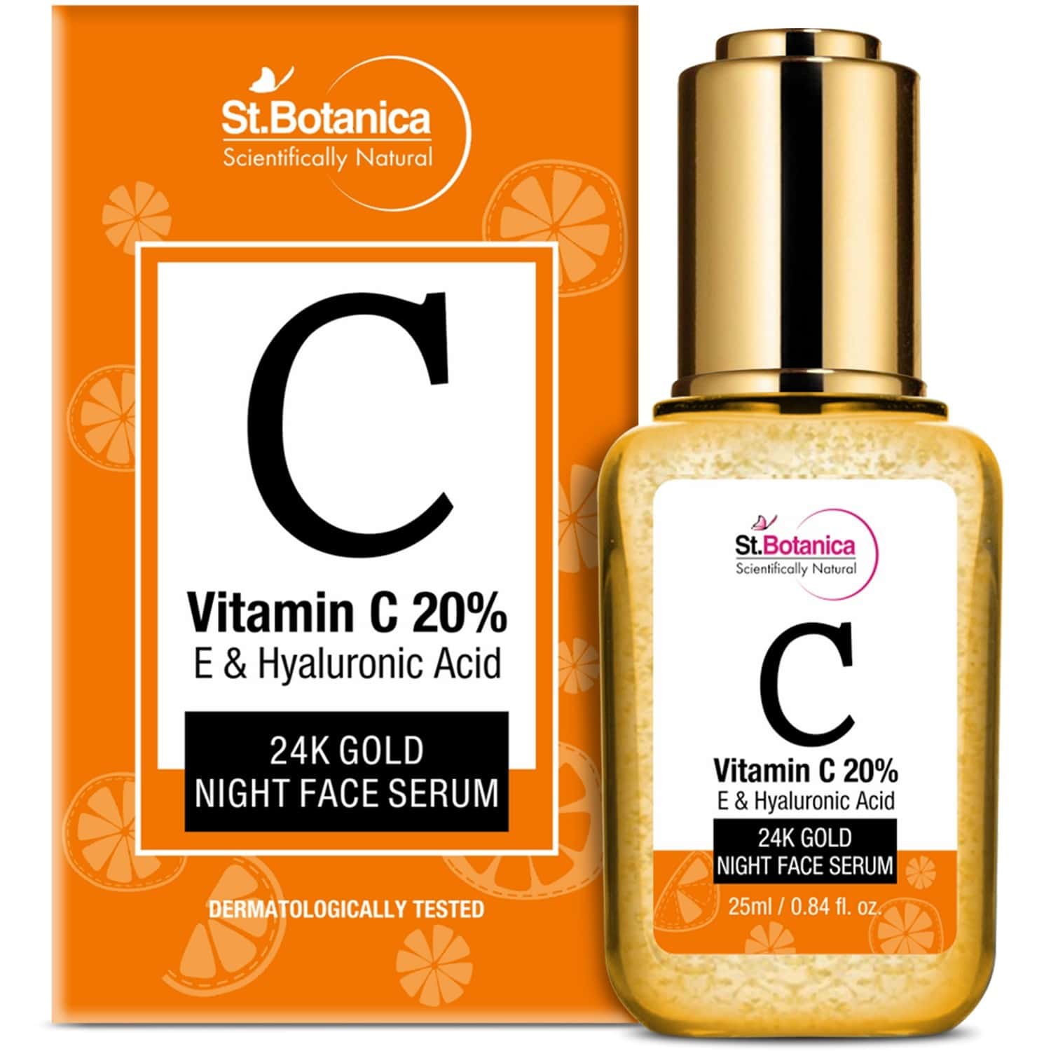 Buy ST.BOTANICA VITAMIN C 20, E & HYALURONIC ACID 24K GOLD NIGHT FACE