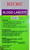 Hicks Flat Blood Sterile Lancets