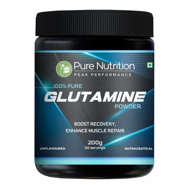 Pure Nutrition Glutamine Powder | Post Workout Supplement Amino Acid|Unflavoured|25Mg Serving | 200G