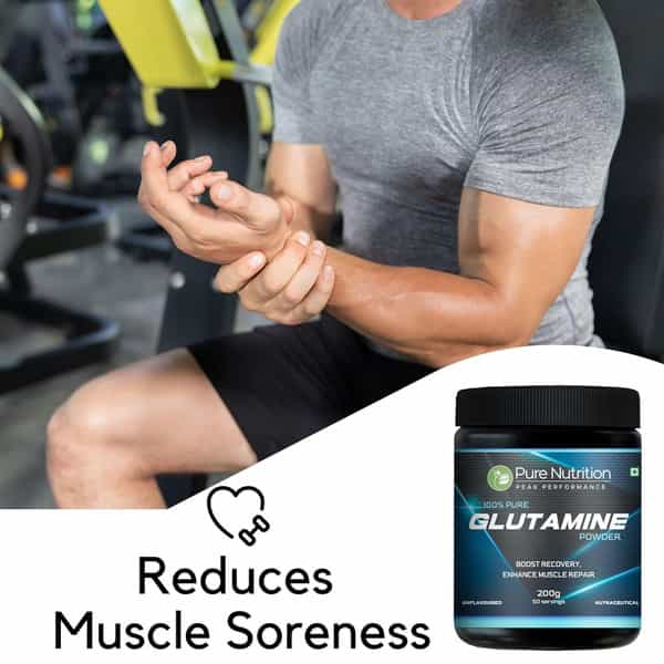 Pure Nutrition Glutamine Powder | Post Workout Supplement Amino Acid|Unflavoured|25Mg Serving | 200G