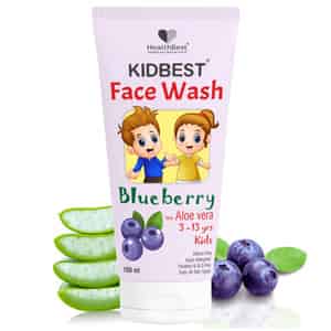 Healthbest Kids Blueberry Face Wash With Organic Blueberry Tear-free | No Sls & Paraben - 100ml