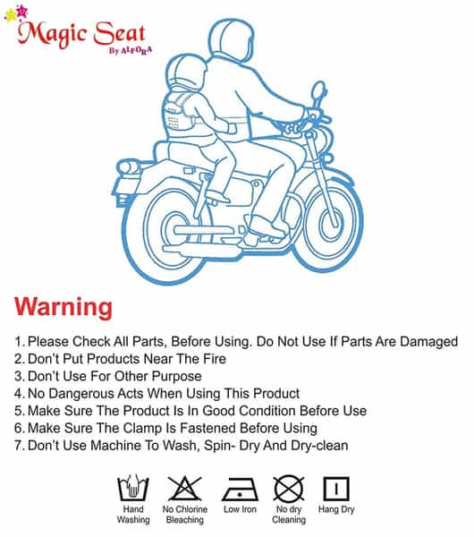 Magic Seat- 2 Wheelerkids Safety Seat Belt/Kids Carrier Protection For 2 Wheelers (Red-Alphabet H)