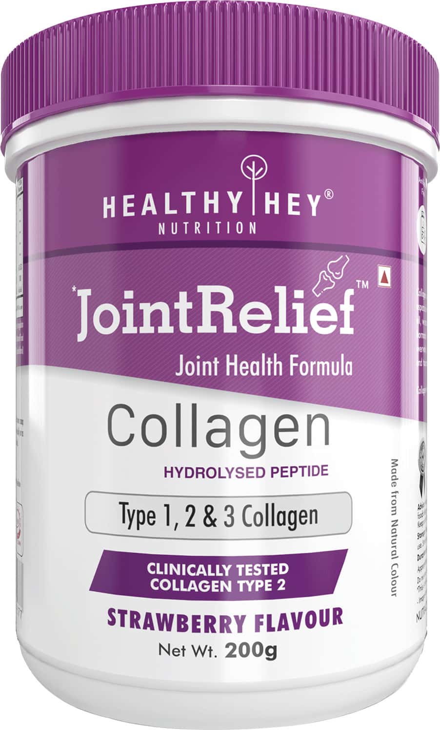 Healthyhey Jointrelief Collagen Peptide Type 1 2 & 3 - 200g Stawberry