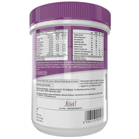 Healthyhey Jointrelief Collagen Peptide Type 1 2 & 3 - 200G Stawberry