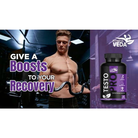 Fitness Veda Testosterone Supplement For Men | With Tribulus Terrestris & Safed Musli - 60n