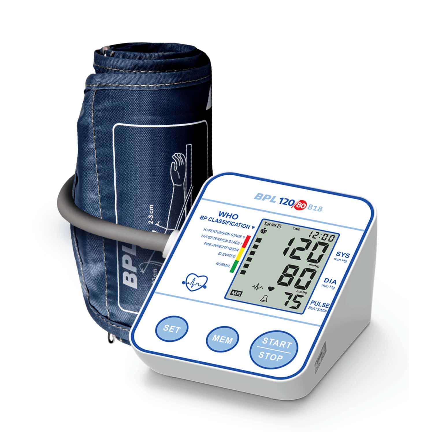 BPL 120/80 B18 DIGITAL BLOOD PRESSURE MONITOR WHITE - 1PC