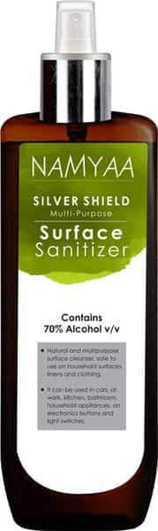 Namyaa Silver Shield Multi-Purpose Surface Sanitizer- Kills 99.9% Virus And Germs - 200 Ml