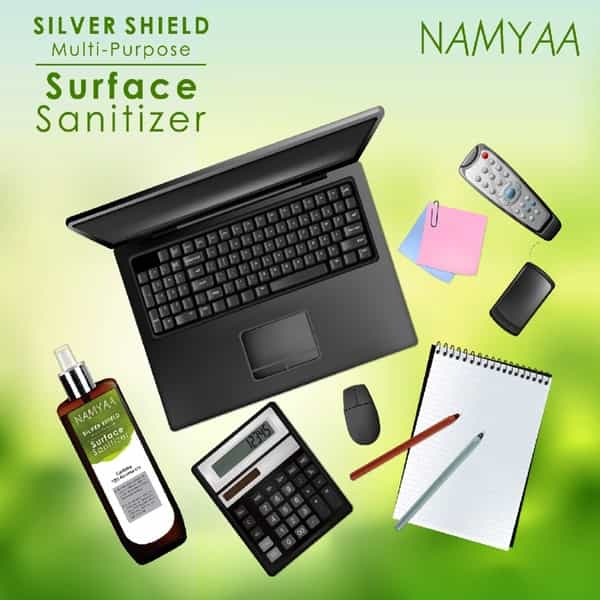 Namyaa Silver Shield Multi-Purpose Surface Sanitizer- Kills 99.9% Virus And Germs - 200 Ml