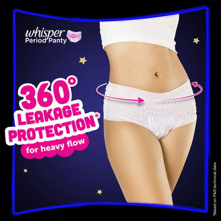 Whisper Super Absorbent Period Panty | M-L | 18 Pants