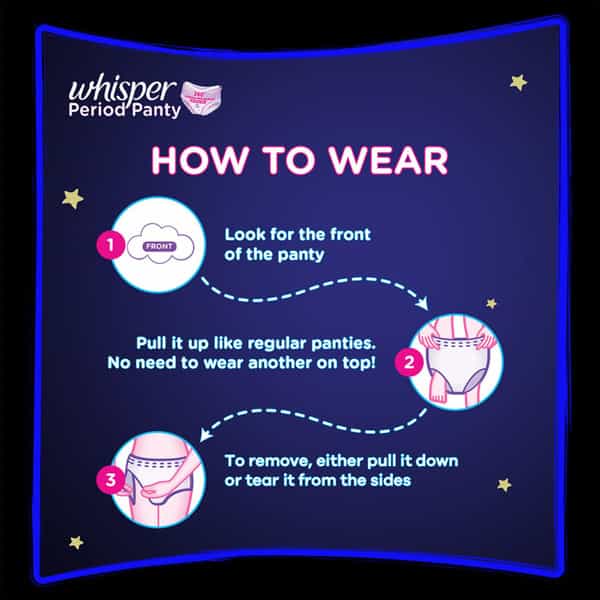 Whisper Super Absorbent Period Panty | M-L | 18 Pants