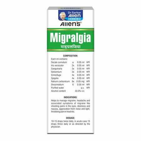 Allen Laboratories Migralgia Drops (30 Ml X 2 Packs)