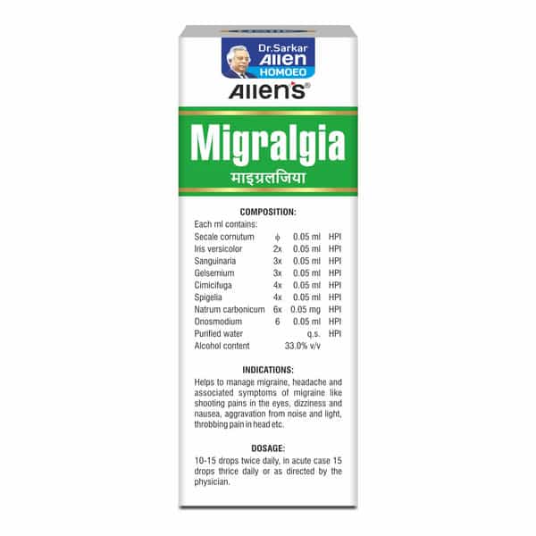 Allen Laboratories Migralgia Drops (30 Ml X 2 Packs)