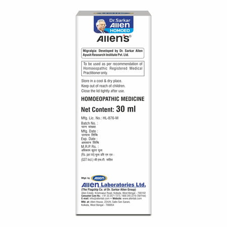 Allen Laboratories Migralgia Drops (30 Ml X 2 Packs)