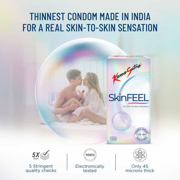 Kamasutra Skinfeel Thinnest Made In India Condoms Pack Of 10