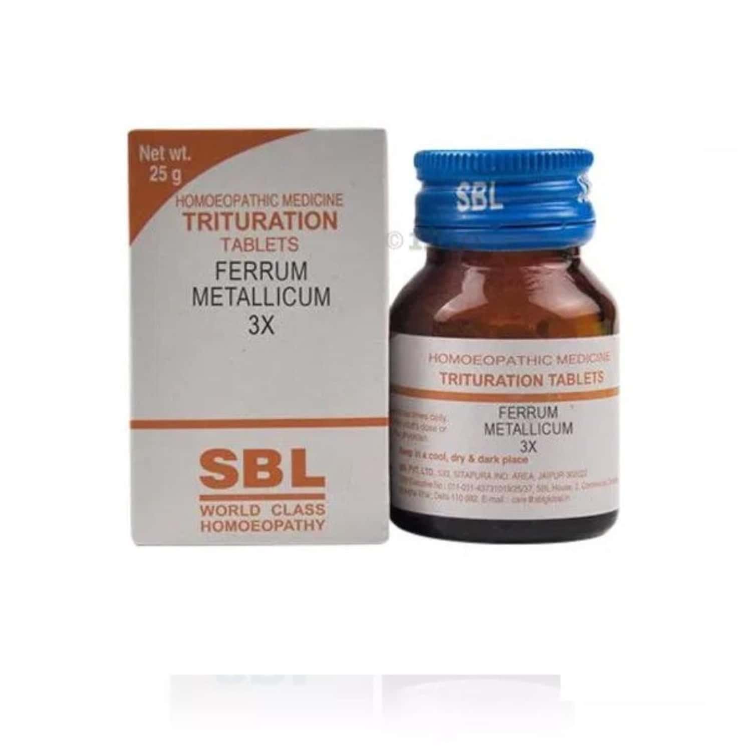 Sbl Ferrum Metallicum Trituration Tablet 3x 25 Gm Pack Of 2