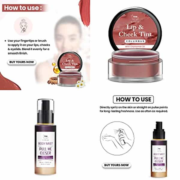 Tnw The Natural Wash Combo With Pull Me Closer Body Mist And Columbus Lip & Cheek Tint