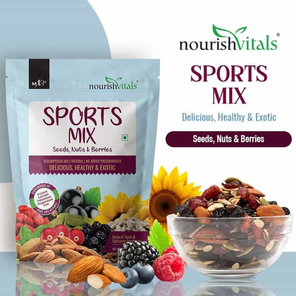 Nourishvitals Sports Mix Seeds Nuts & Berries 200 G