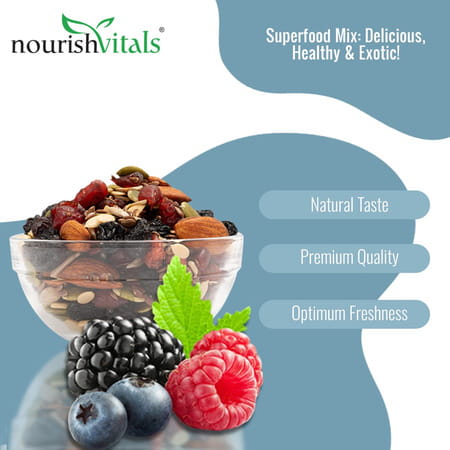 Nourishvitals Sports Mix Seeds Nuts & Berries 200 G