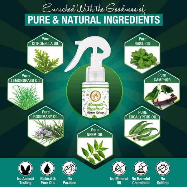 Mom & World Baby Mosquito Repellent Room Spray - 100% Naturally Derived 100 Ml