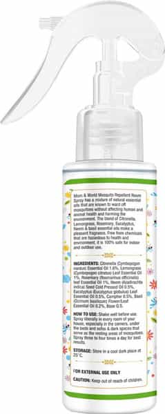 Mom & World Baby Mosquito Repellent Room Spray - 100% Naturally Derived 100 Ml