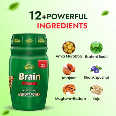 Cipzer Brain Power Prash|Improves Your Concentration Power(Pack Of 1)-400 Gm