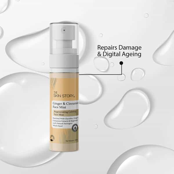 The Skin Story Ginger Cinnamon Calming Face Mist With Magnesium For Primple Acne Prone Skin 100Ml