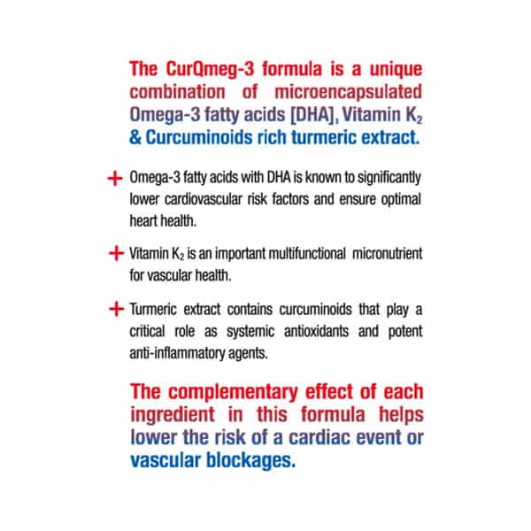 Natxtra Curqmeg-3 - Supports Cardiac Health - 1X (60 Capsules)