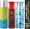 Ajmal 1 Distraction For Men & Women,1 Sacred Love For Women And 1 Avid For Men Deodorants Each 200Ml