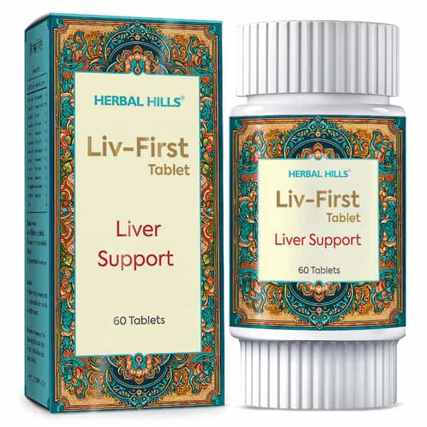 Herbal Hills Liv First 60 Tablets (Pack Of 4) Liver Support & Cleanse Supplement