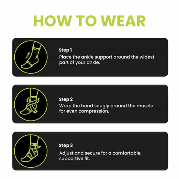 Actifit Ankle Support With Adjustable Band - Compression Brace For Pain Relief Sports Gym - Size Xl