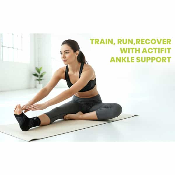 Actifit Ankle Support With Adjustable Band - Compression Brace For Pain Relief Sports Gym - Size Xl