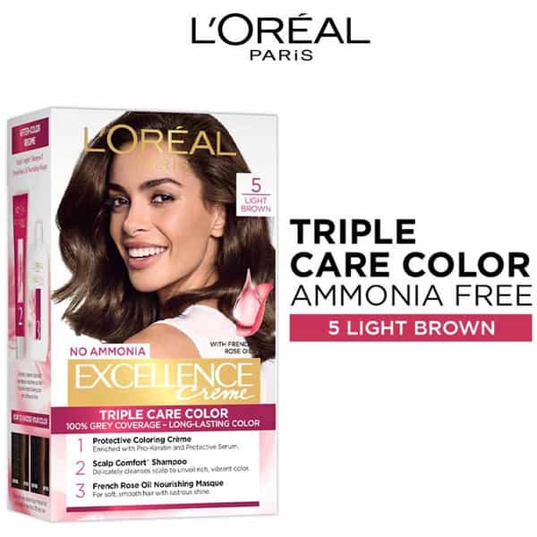 L'oreal Paris Excellence Creme Hair Color - Shade 5 Light Brown - 1