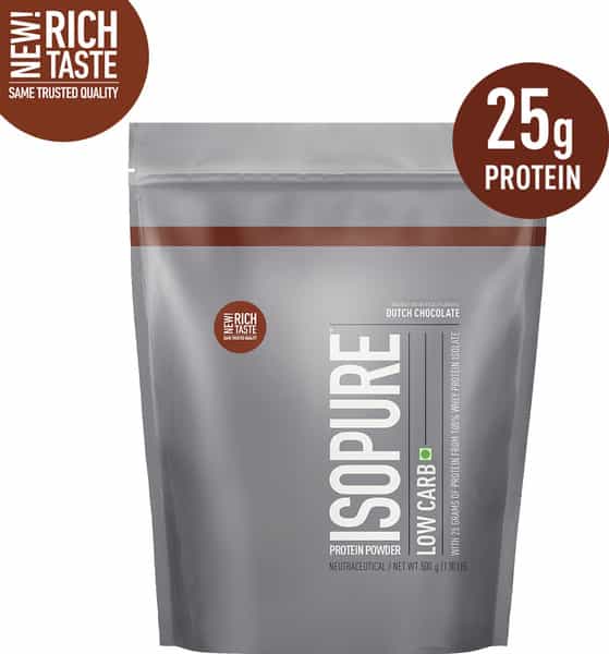 Isopure Low Carb Whey Protein Isolate Powder 1.10 Lbs 500G (Dutch Chocolate)