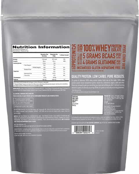 Isopure Low Carb Whey Protein Isolate Powder 1.10 Lbs 500G (Dutch Chocolate)