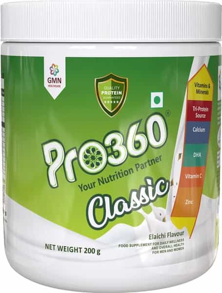 Pro360 Classic | Nutritional Protein Supplement | Elaichi | Powder | Jar | 200 Gm