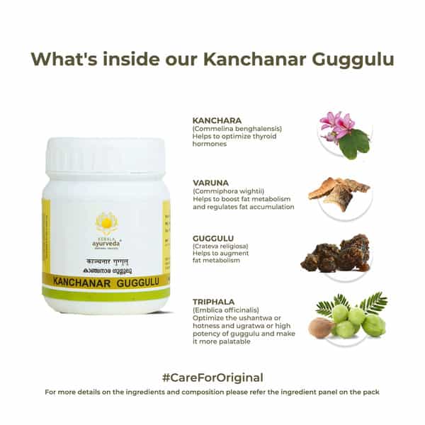 Kerala Ayurveda Kanchanaragulgulu - 60 Nos - Pack Of 2