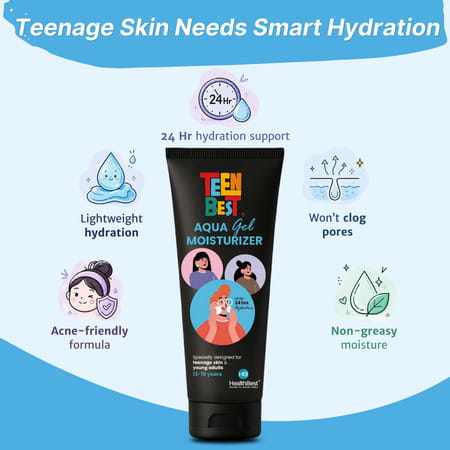 Healthbest Gel Face Moisturizer With Niacinamide| Aloe Vera & Shea Butter| 24H Hydration - 50Ml