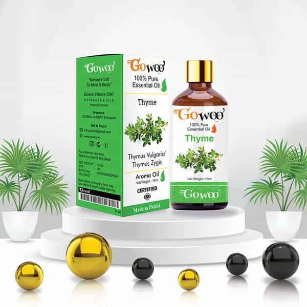 Pack Of 2 Thyme Essential Oil & Olive Carrier Oil - 100% Pure & Natural Oil
