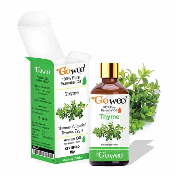 Pack Of 2 Thyme Essential Oil & Olive Carrier Oil - 100% Pure & Natural Oil