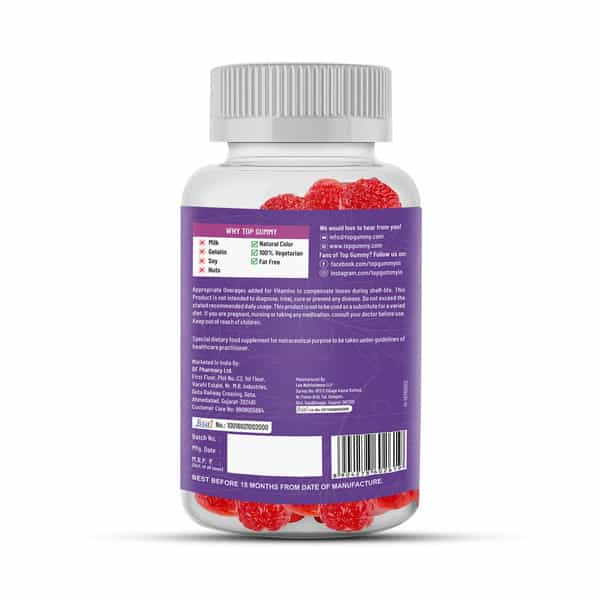 Top Gummy Prenatal + Iron With Vitamin B6 | B12 & Folic Acid | 30 Gummies (Strawberry Flavour)