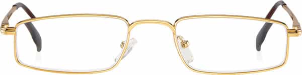 Klar Eye Full Rim Rectangle Reading Glasses Men And Women Powers +0.75 To +3.50+2.25 Power Gold