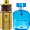 Ajmal Aurum Edp 75Ml Perfume For Women And Blu Dreams Edp Citurs 100Ml Perfume For Men Free