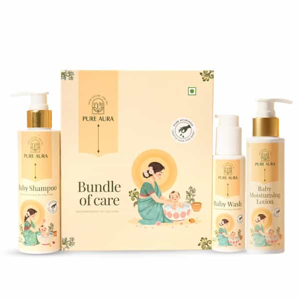 Pure Aura Head To Toe Harmony Baby Care Kit | Ayurvedic Baby Wash| Tear-Free Shampoo| Lotion