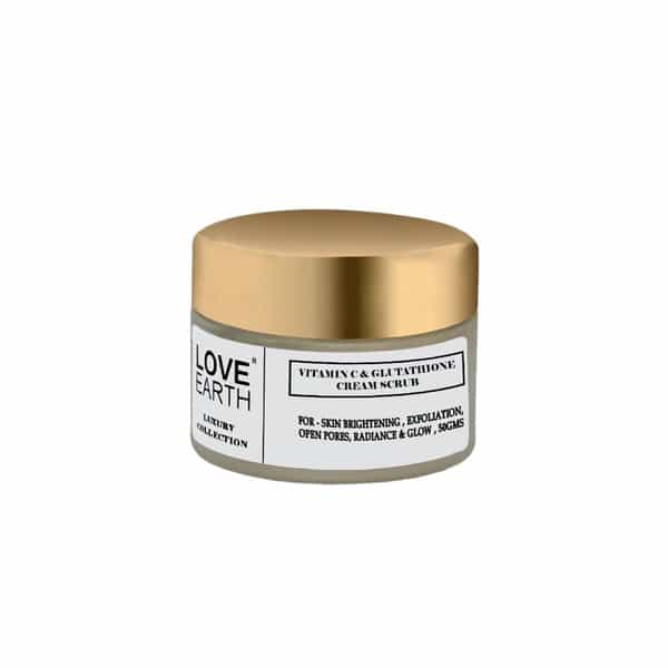 Love Earth Vitamin C And Glutathione Face Scrub With Vitamin C & Essential Oils 50Gm