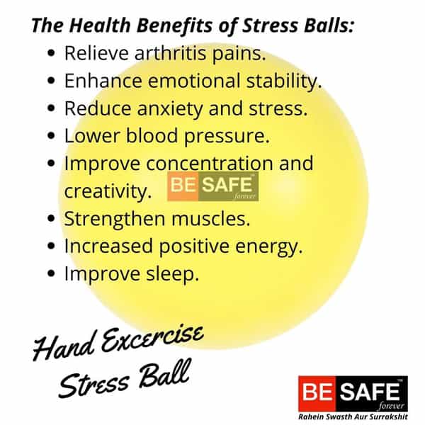 Besafe Forever Physiotherapy Hand Exercise Soft Stress Ball Yellow Pack Of 1